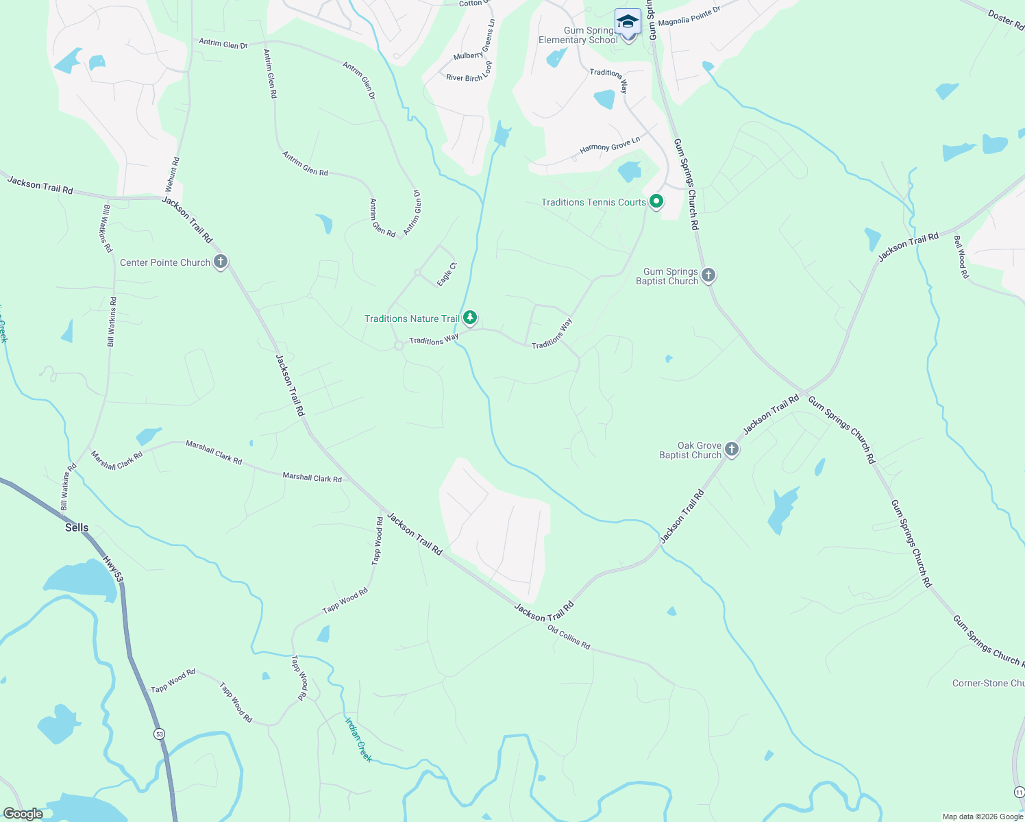 map of restaurants, bars, coffee shops, grocery stores, and more near 6170 Golf View Court in Jefferson