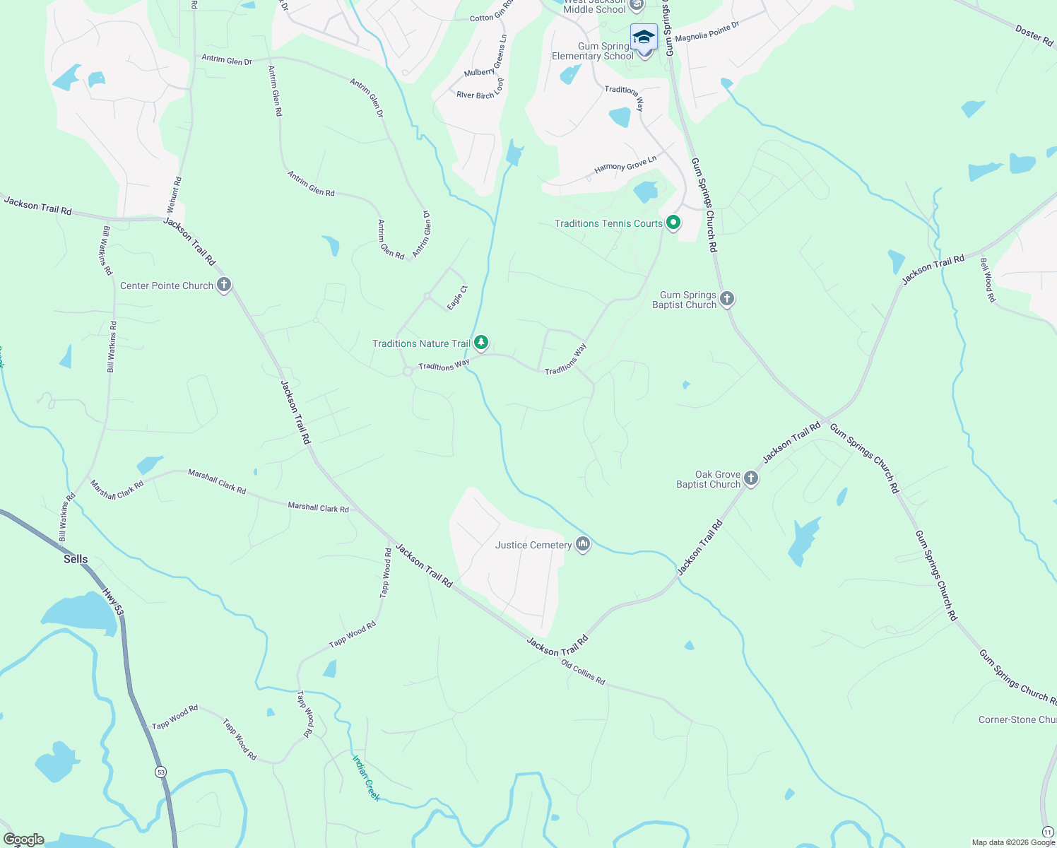 map of restaurants, bars, coffee shops, grocery stores, and more near 6128 Golf View Court in Jefferson