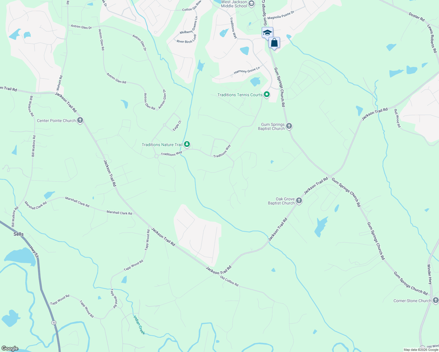 map of restaurants, bars, coffee shops, grocery stores, and more near 5995 Fairway Park Lane in Jefferson