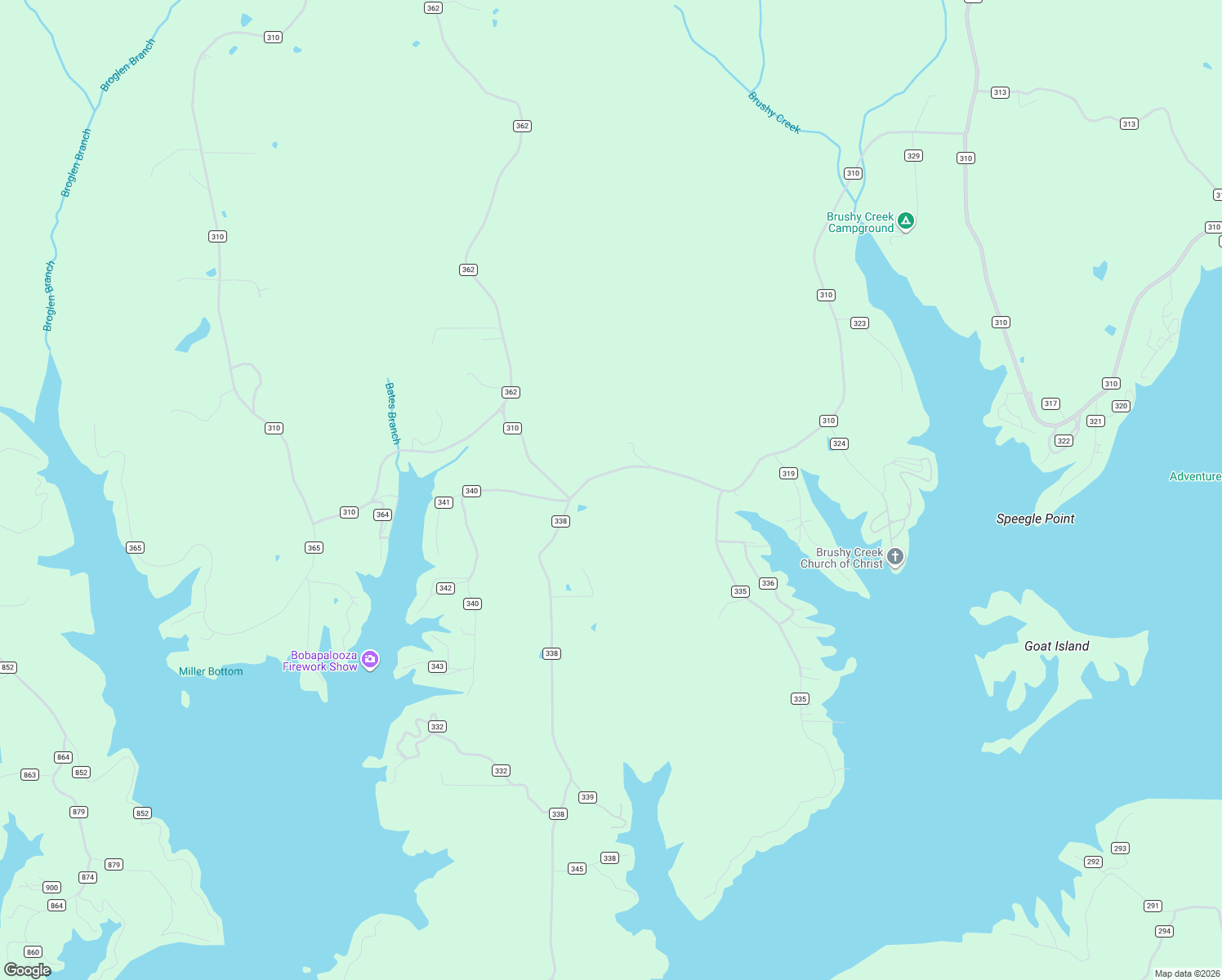 map of restaurants, bars, coffee shops, grocery stores, and more near 4387 County Road 310 in Crane Hill