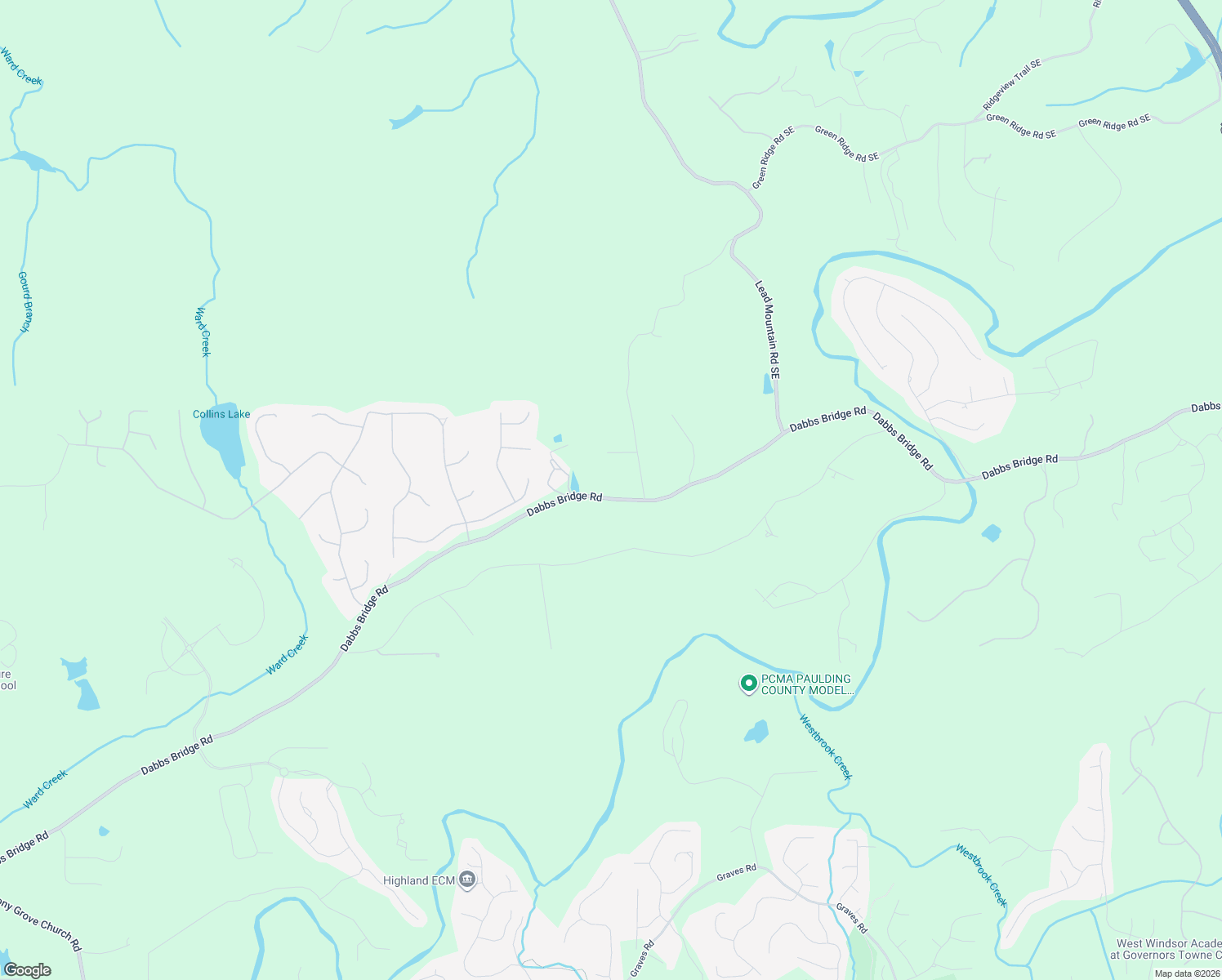 map of restaurants, bars, coffee shops, grocery stores, and more near 3991 Dabbs Bridge Road in Acworth