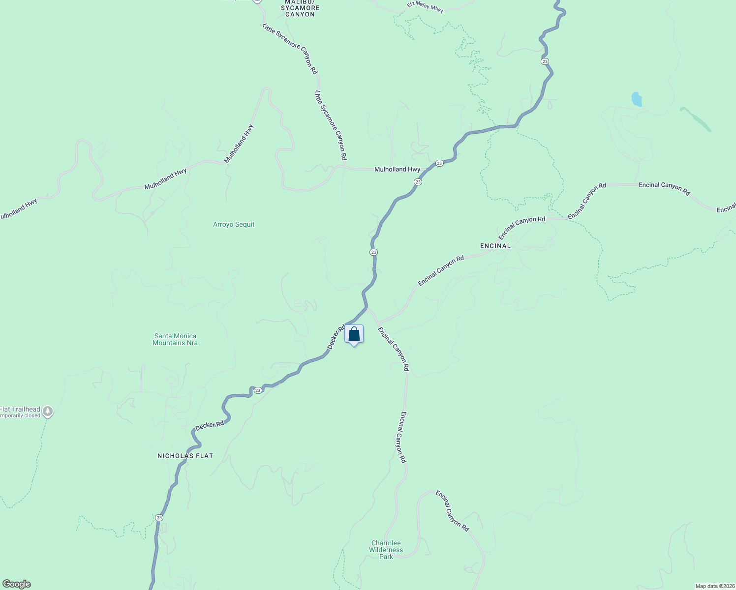 map of restaurants, bars, coffee shops, grocery stores, and more near 1634 Decker Road in Malibu