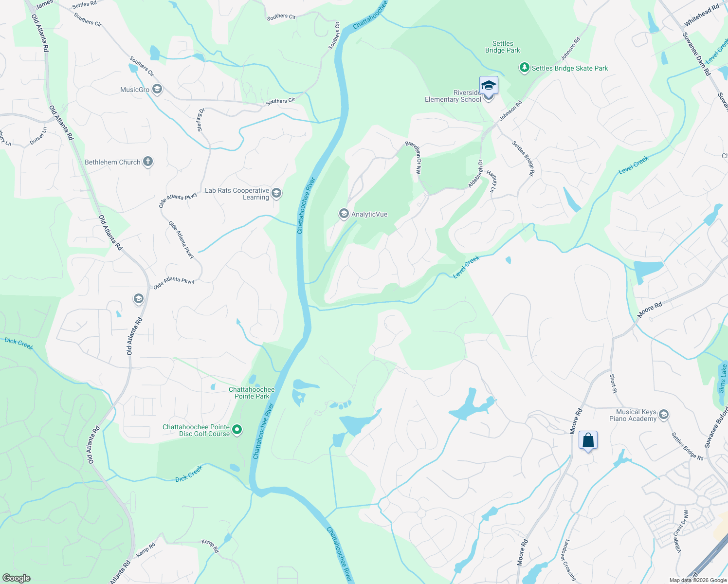 map of restaurants, bars, coffee shops, grocery stores, and more near 960 Chivencester Court in Suwanee