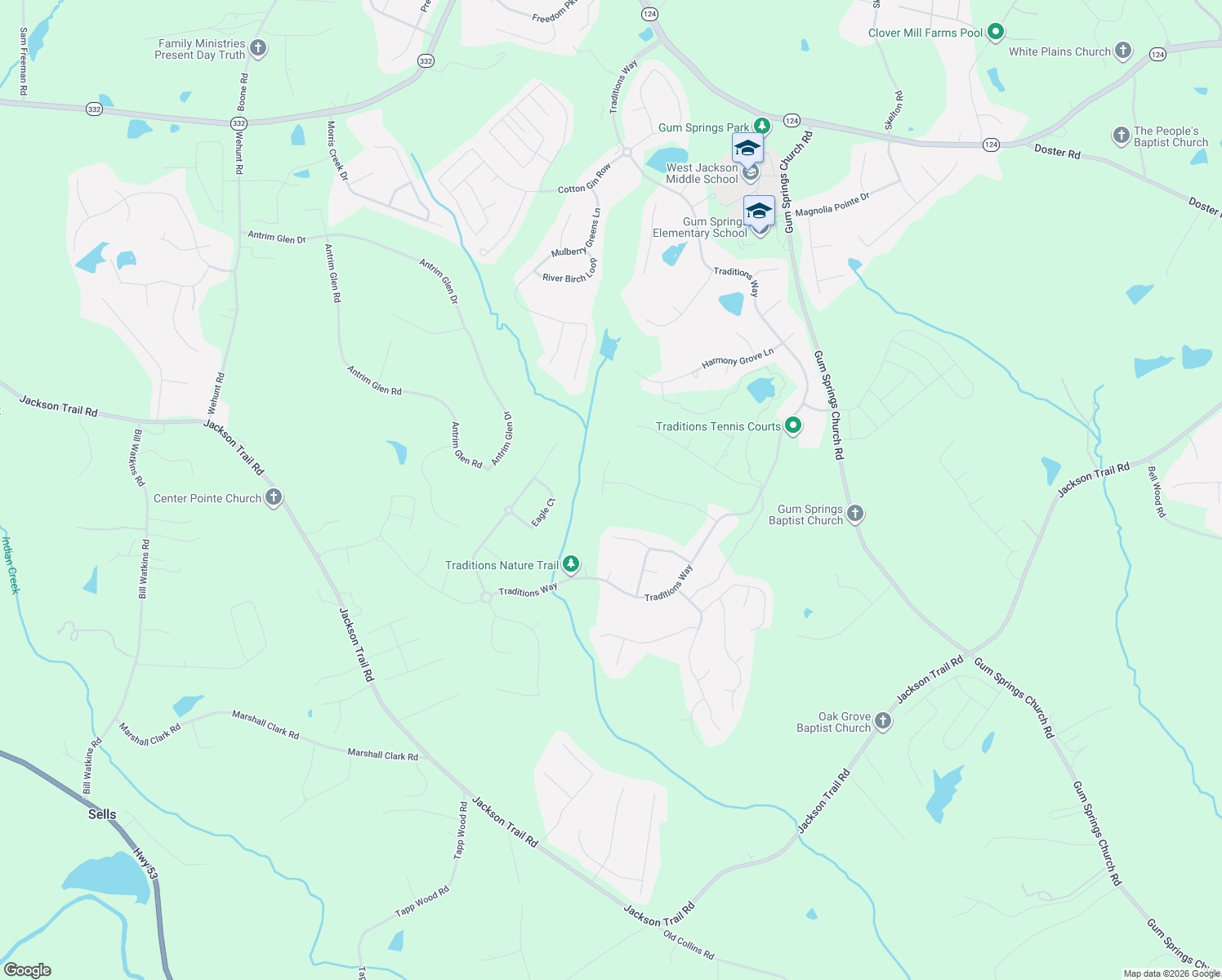 map of restaurants, bars, coffee shops, grocery stores, and more near 2180 Saddle Creek Drive in Jefferson