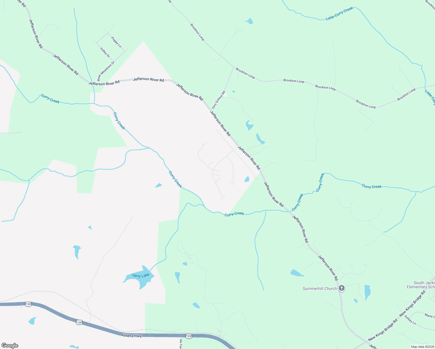 map of restaurants, bars, coffee shops, grocery stores, and more near 347 Trotters Ridge in Jefferson