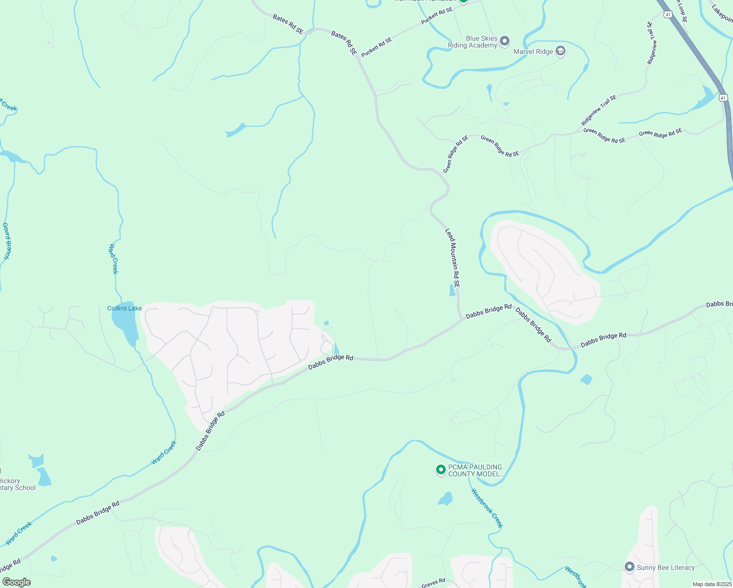 map of restaurants, bars, coffee shops, grocery stores, and more near 5351 Crystal Mountain Road in Acworth