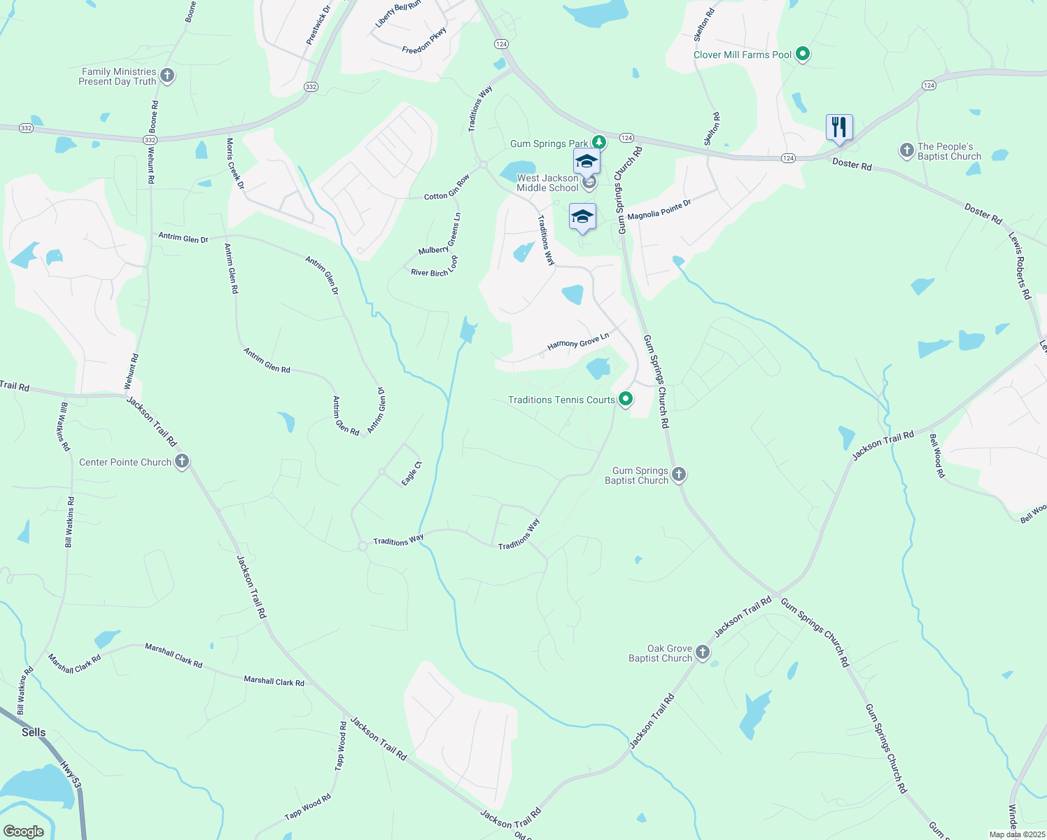 map of restaurants, bars, coffee shops, grocery stores, and more near 1965 Duncans Mill Lane in Jefferson