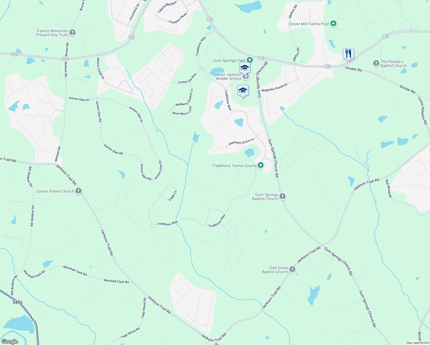map of restaurants, bars, coffee shops, grocery stores, and more near 1965 Duncans Mill Lane in Jefferson