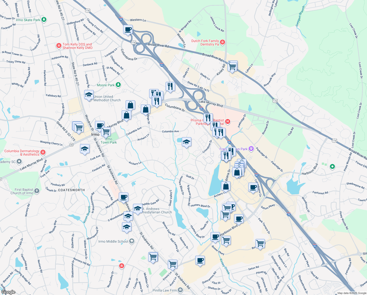 205 Blue Cedar Road, Irmo SC Walk Score