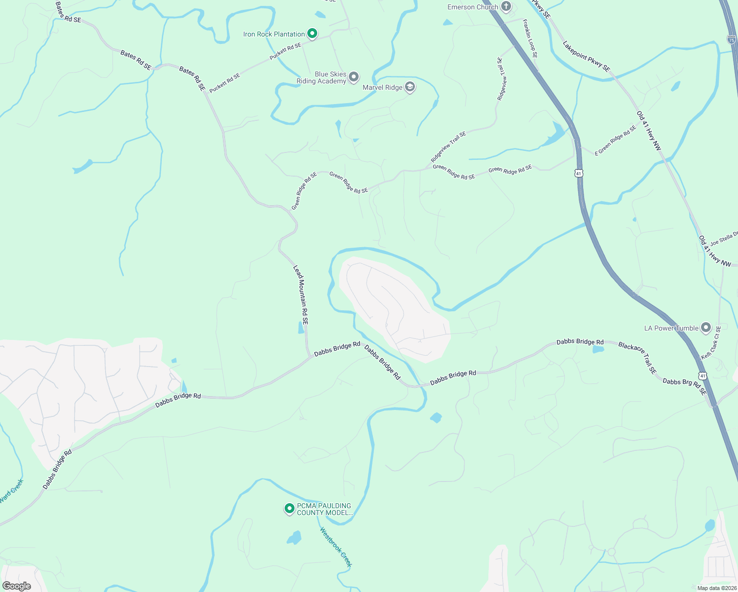 map of restaurants, bars, coffee shops, grocery stores, and more near 13 Dripping Rock Trail Southeast in Acworth