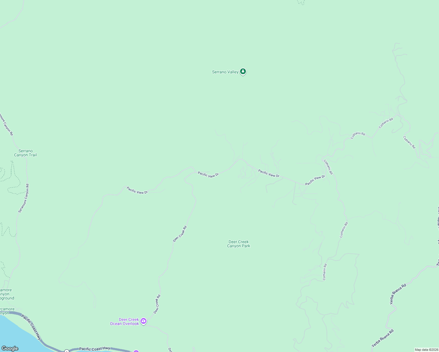 map of restaurants, bars, coffee shops, grocery stores, and more near 10650 Pacific View Drive in Malibu