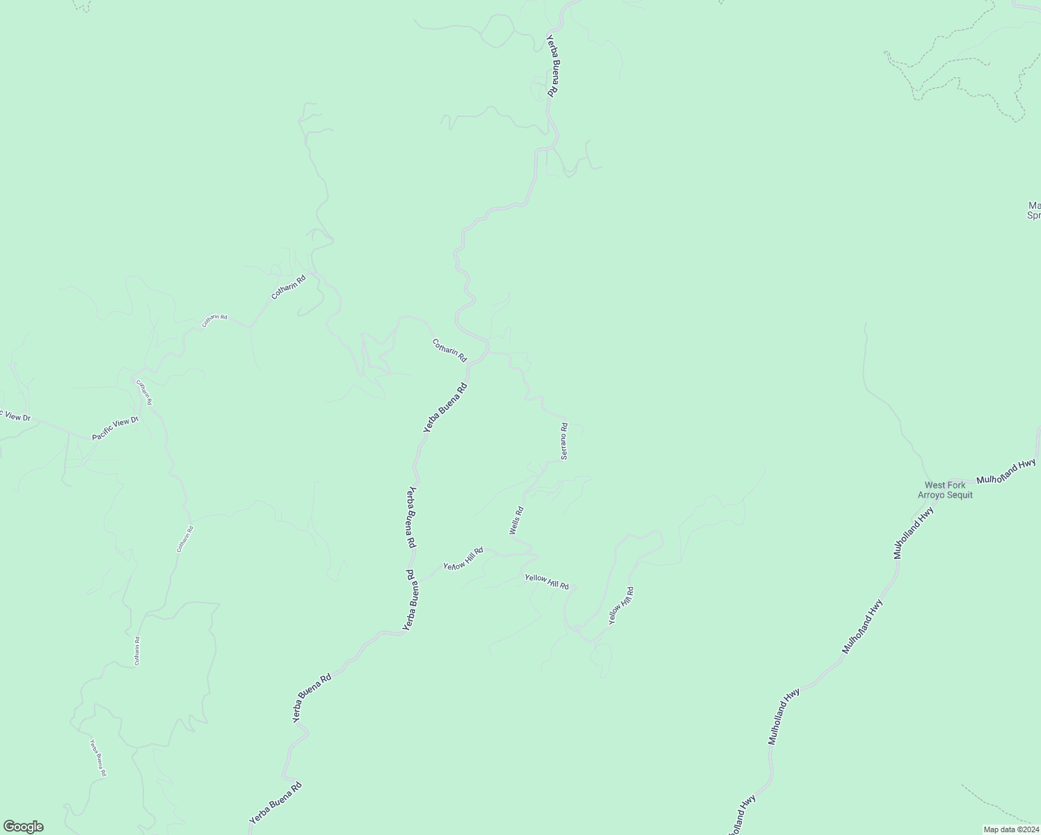 map of restaurants, bars, coffee shops, grocery stores, and more near 10120 Yerba Buena Road in Malibu