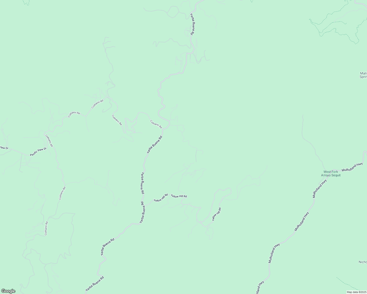 map of restaurants, bars, coffee shops, grocery stores, and more near 10120 Yerba Buena Road in Malibu