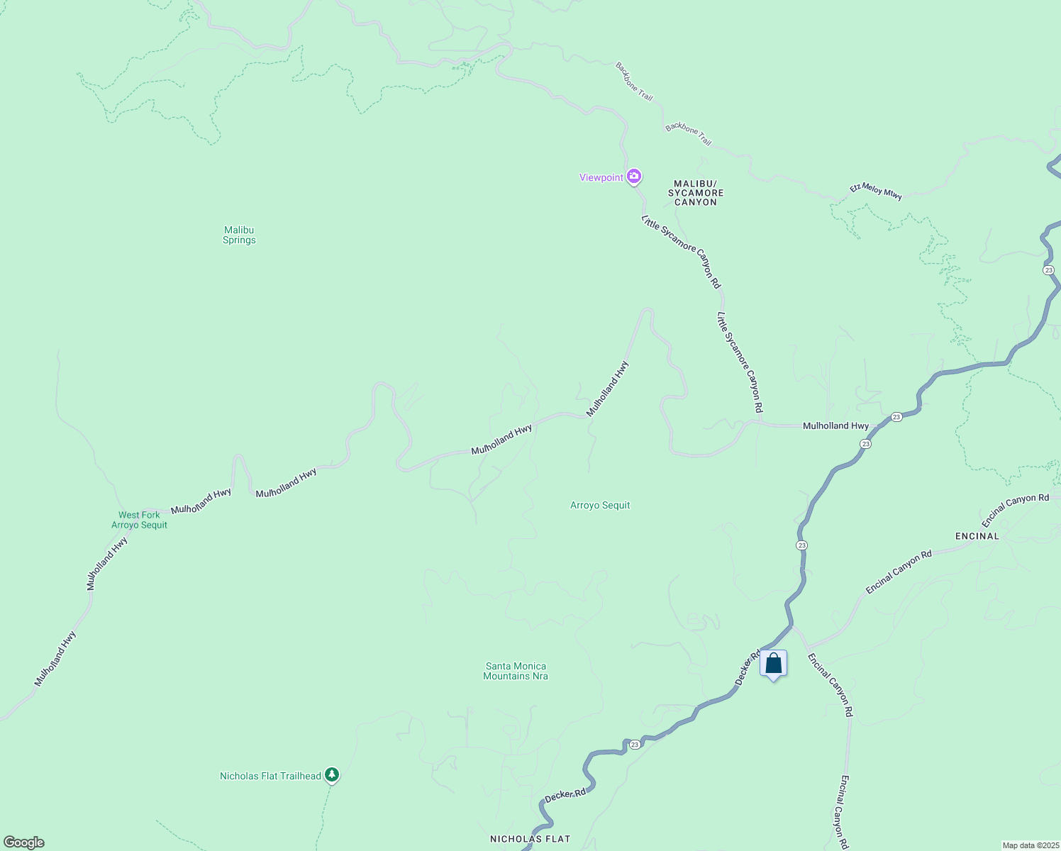 map of restaurants, bars, coffee shops, grocery stores, and more near 34215 Mulholland Highway in Malibu