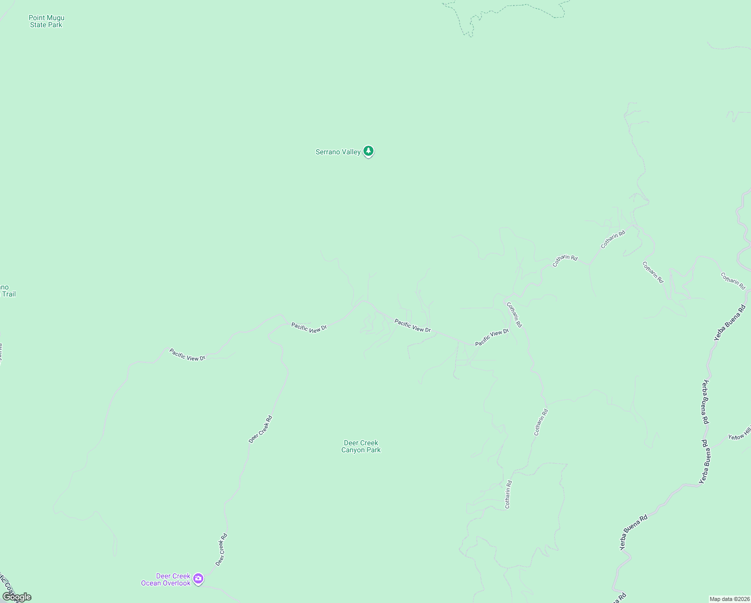 map of restaurants, bars, coffee shops, grocery stores, and more near 10825 Pacific View Drive in Malibu