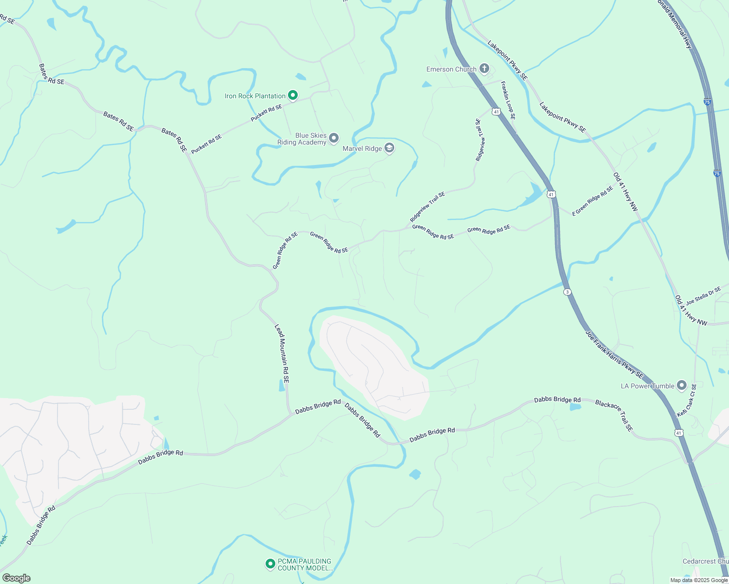 map of restaurants, bars, coffee shops, grocery stores, and more near 62 Heidelberg Lane Southeast in Cartersville