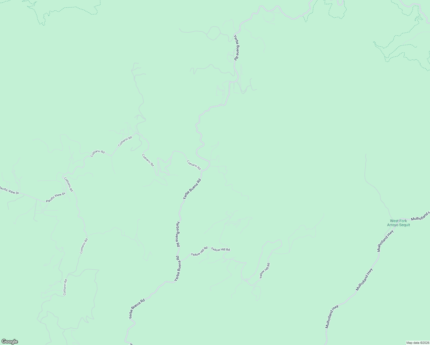 map of restaurants, bars, coffee shops, grocery stores, and more near 12310 Yerba Buena Road in Malibu