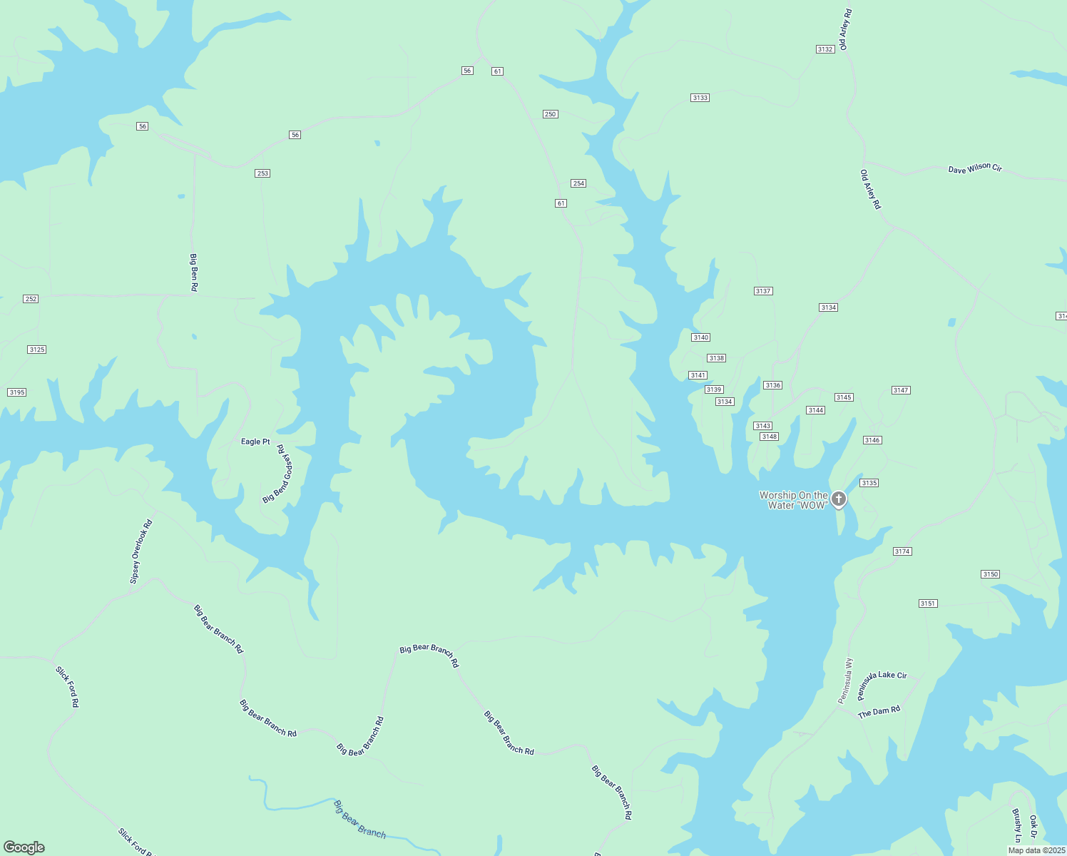 map of restaurants, bars, coffee shops, grocery stores, and more near Crant Berry Circle in Winston County