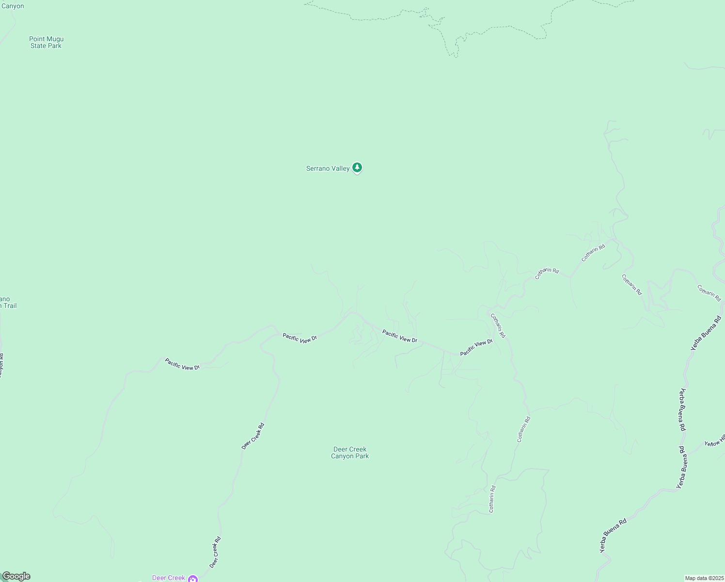 map of restaurants, bars, coffee shops, grocery stores, and more near 10751 Pacific View Drive in Malibu