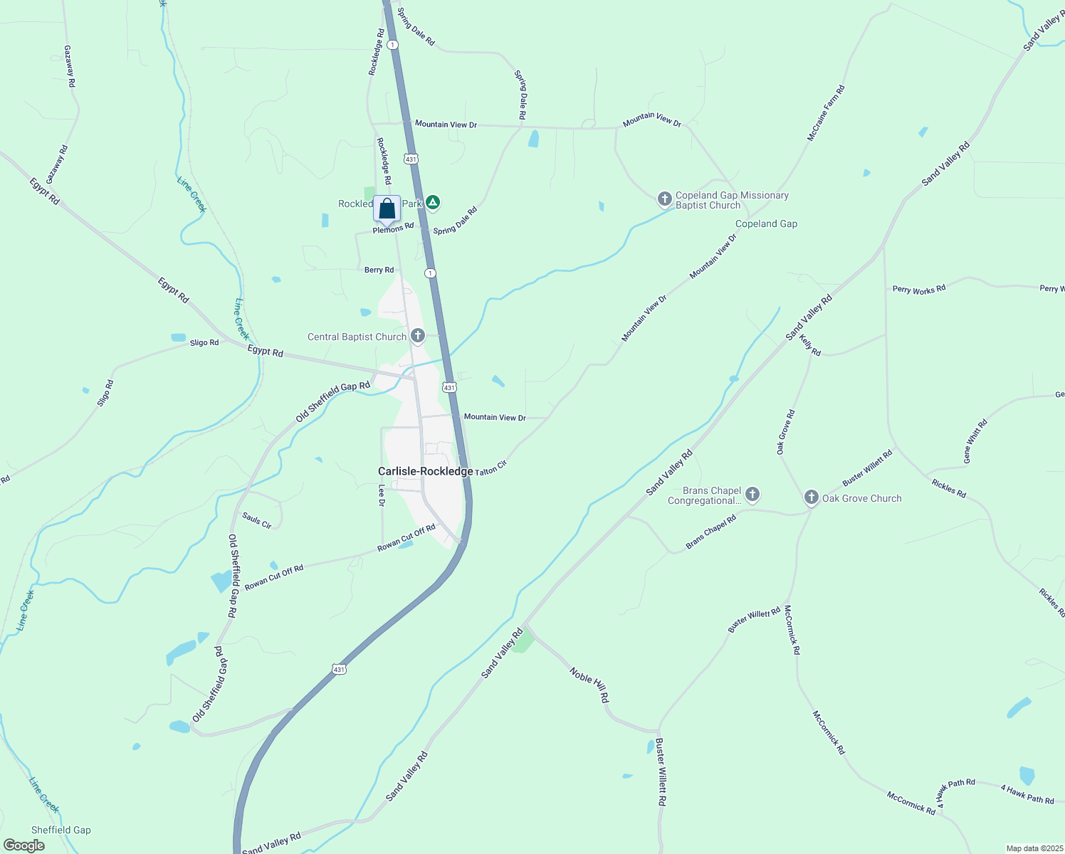 map of restaurants, bars, coffee shops, grocery stores, and more near 266 Mountain View Drive in Attalla