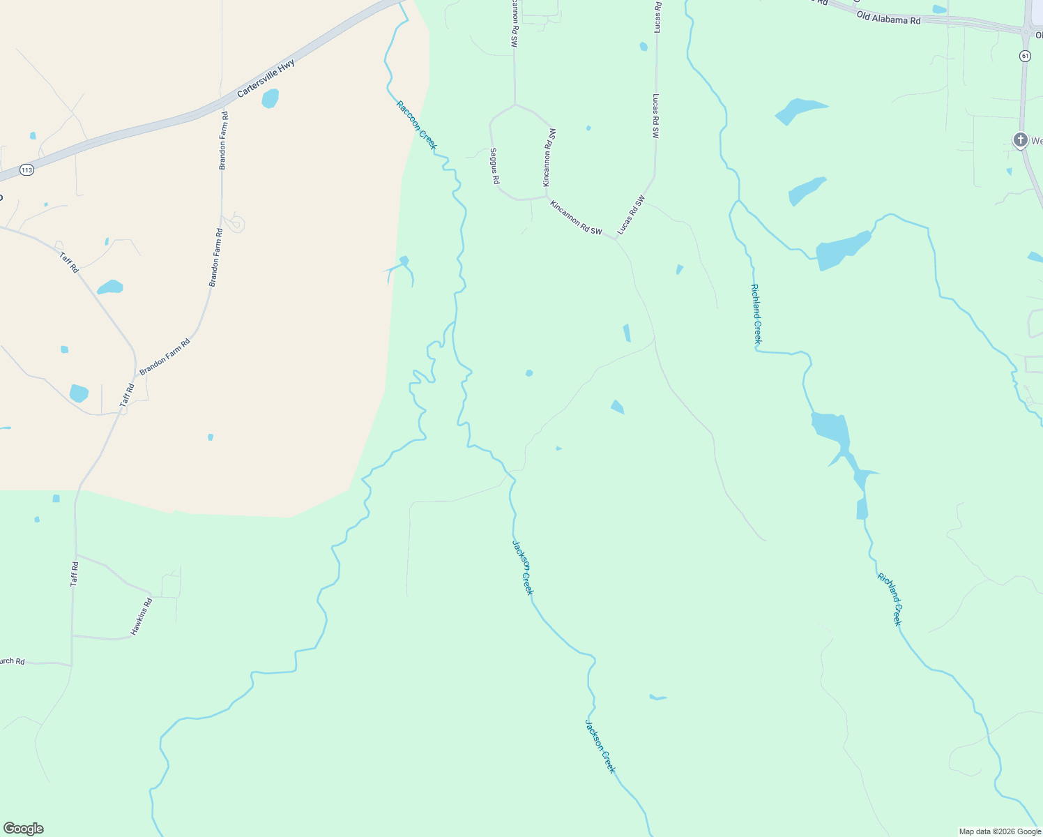 map of restaurants, bars, coffee shops, grocery stores, and more near 472 Lucas Road Southwest in Cartersville
