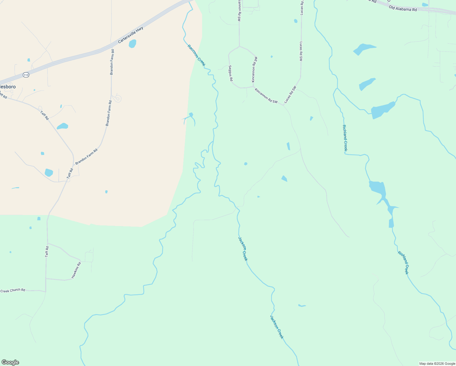 map of restaurants, bars, coffee shops, grocery stores, and more near 472 Lucas Road Southwest in Cartersville