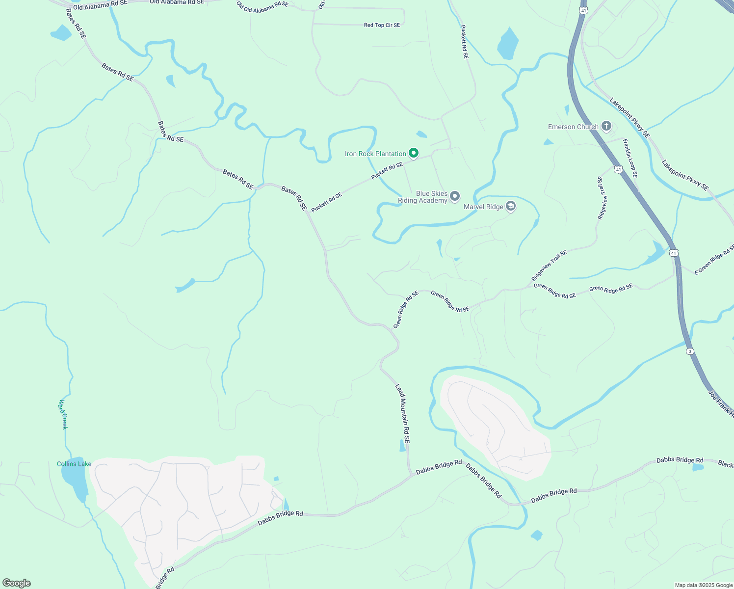 map of restaurants, bars, coffee shops, grocery stores, and more near 15 Saint Andrews Drive in Cartersville