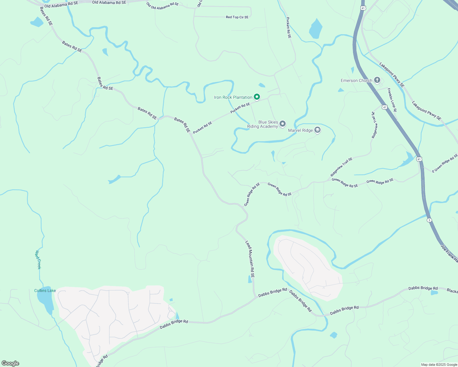 map of restaurants, bars, coffee shops, grocery stores, and more near 15 Saint Andrews Drive in Cartersville