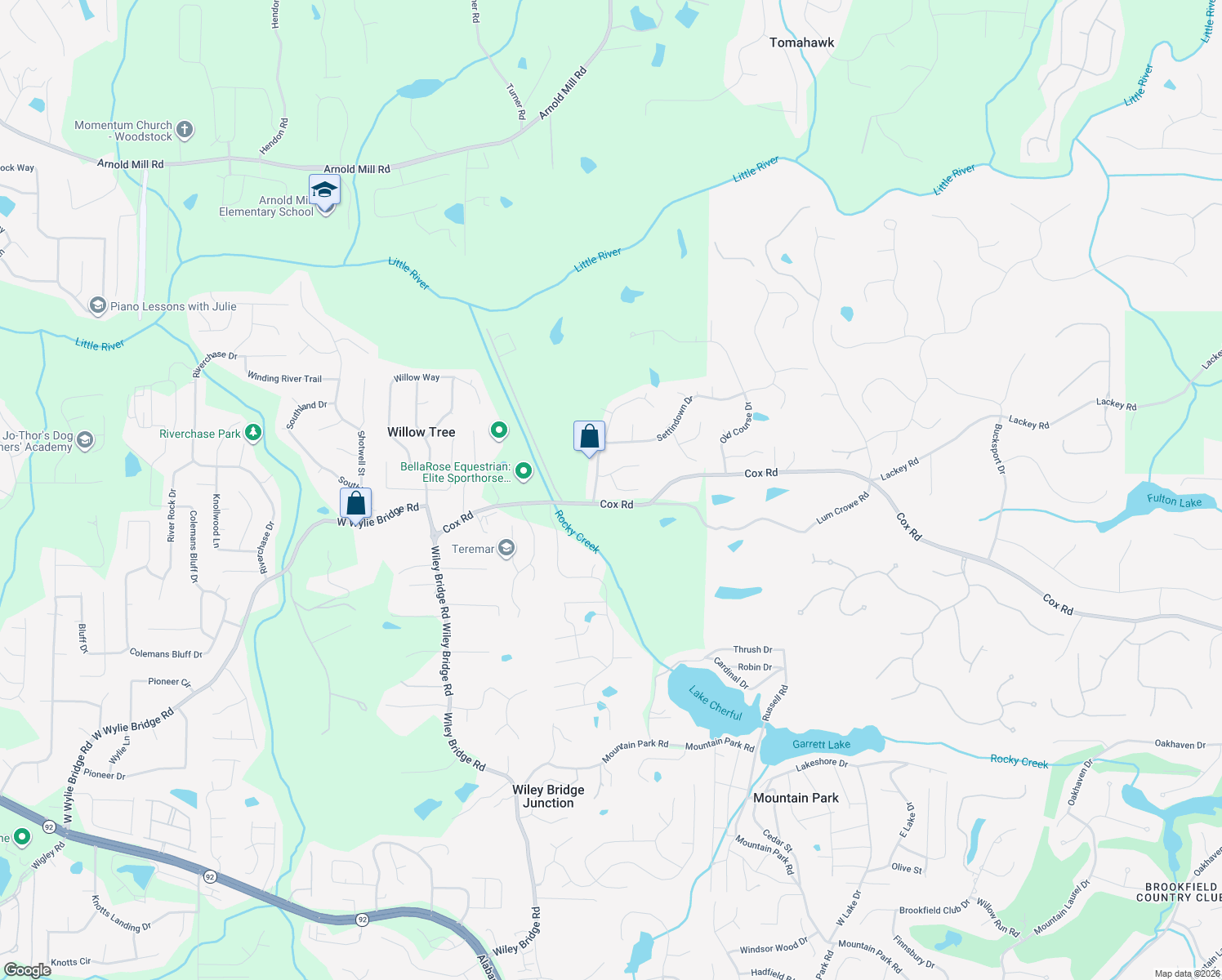 map of restaurants, bars, coffee shops, grocery stores, and more near 810 Heathland Court in Roswell