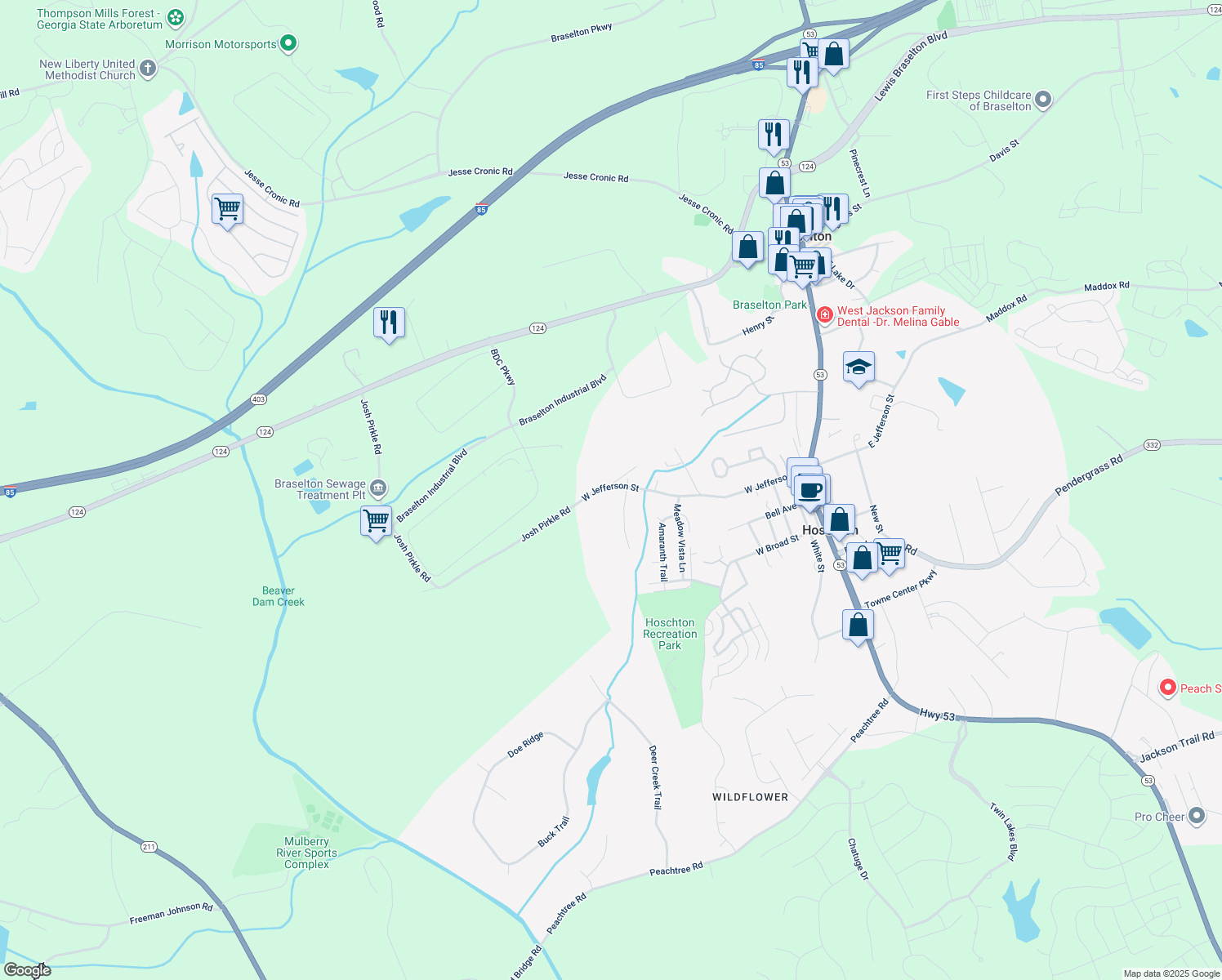 621 West Jefferson Street, Hoschton GA Walk Score