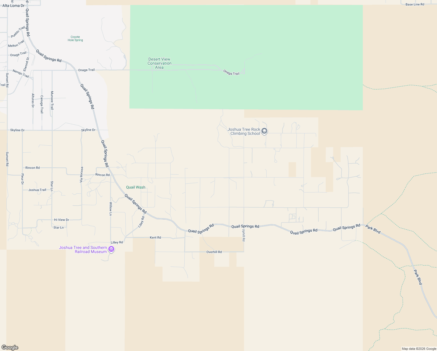 map of restaurants, bars, coffee shops, grocery stores, and more near 63126 Turtle Road in Joshua Tree