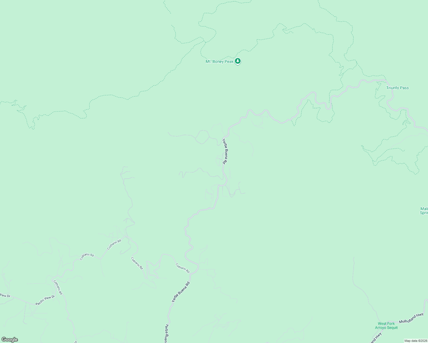 map of restaurants, bars, coffee shops, grocery stores, and more near 12517 Yerba Buena Road in Malibu