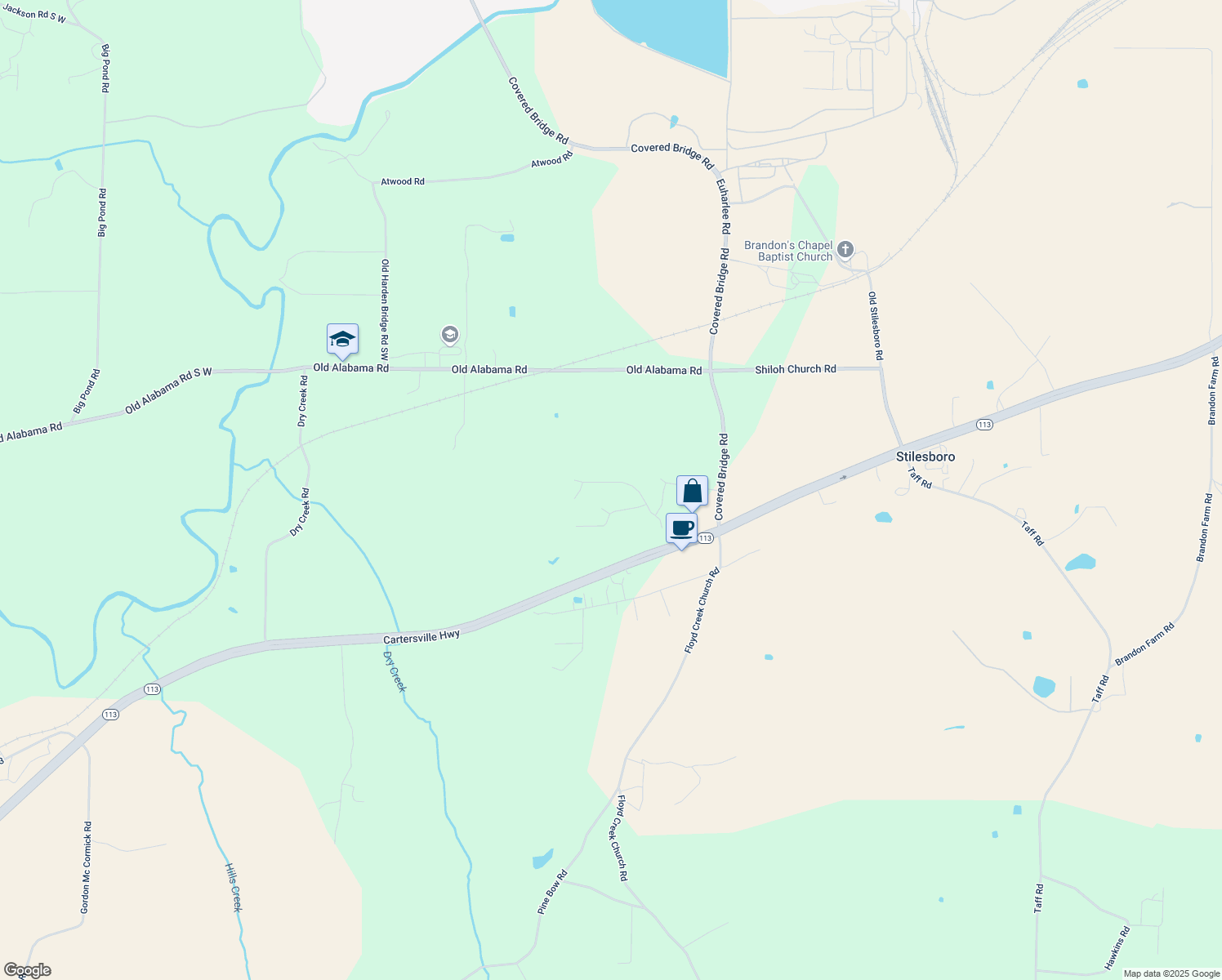 map of restaurants, bars, coffee shops, grocery stores, and more near 29 Winter Wood Trail in Taylorsville