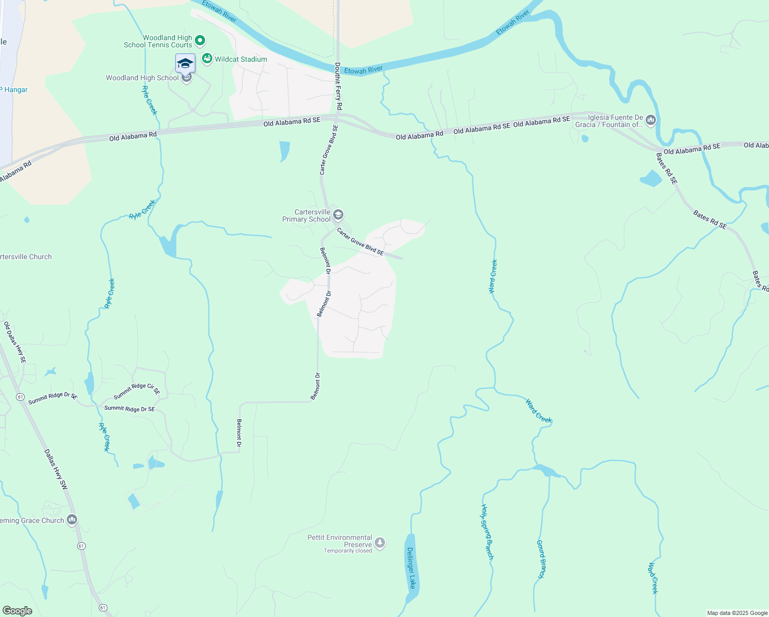 map of restaurants, bars, coffee shops, grocery stores, and more near 17 Ivy Stone Court in Acworth