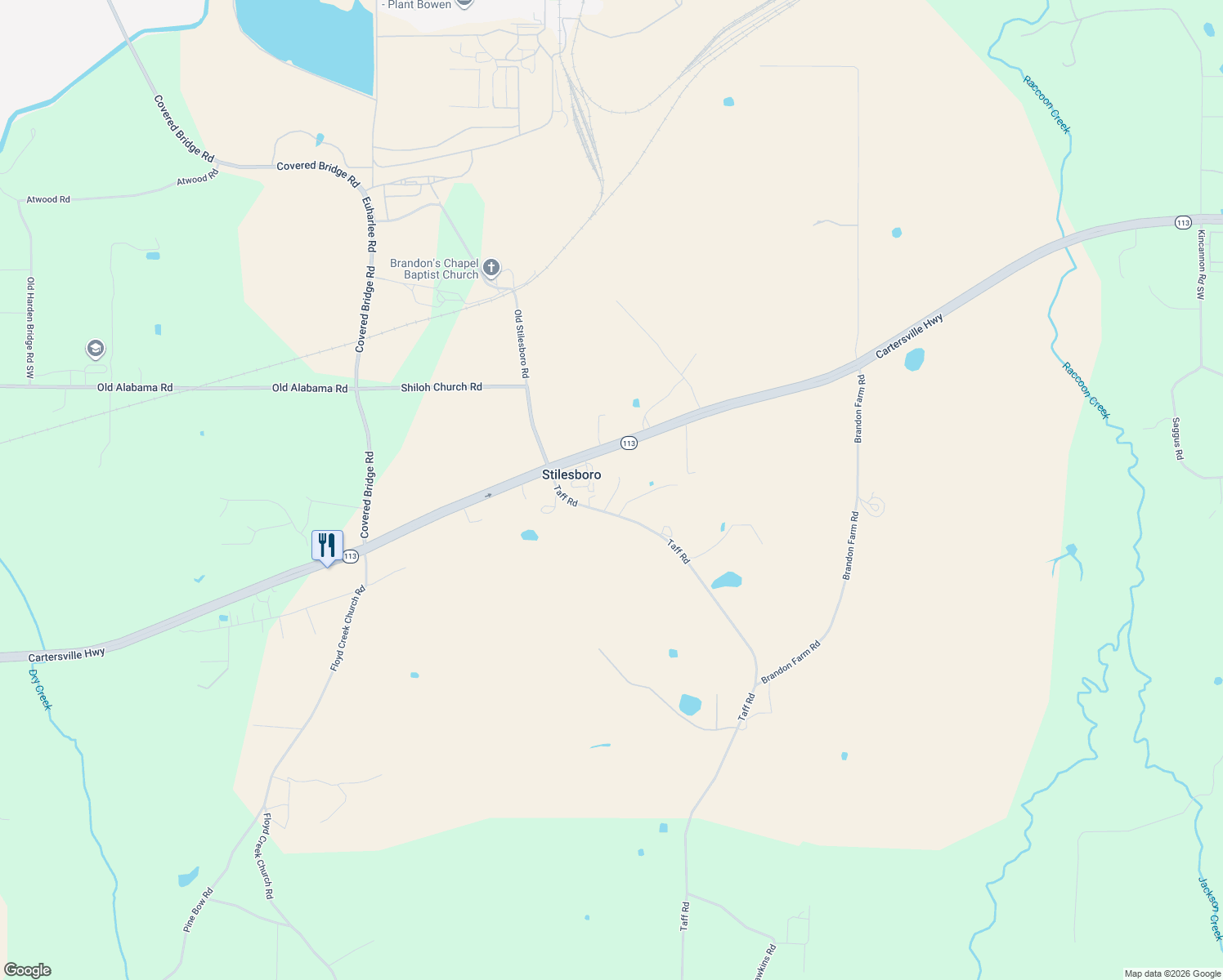 map of restaurants, bars, coffee shops, grocery stores, and more near 49 Taff Road in Taylorsville