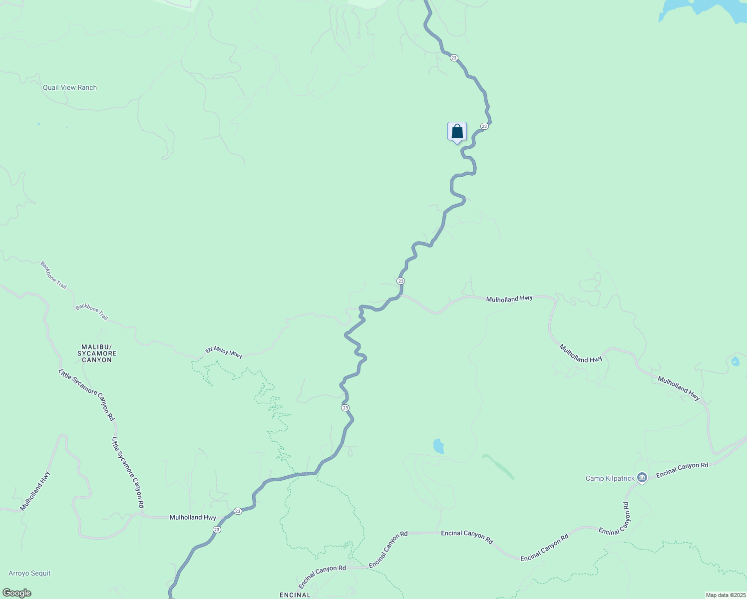 map of restaurants, bars, coffee shops, grocery stores, and more near 33007 Mulholland Highway in Malibu