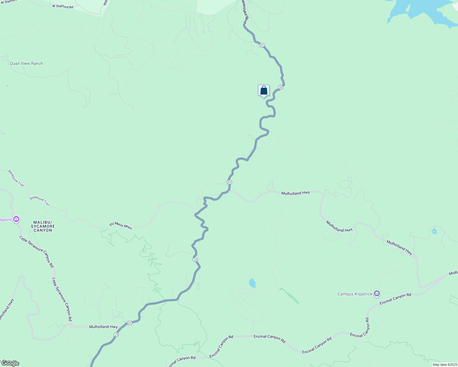 map of restaurants, bars, coffee shops, grocery stores, and more near 421 Westlake Boulevard in Malibu