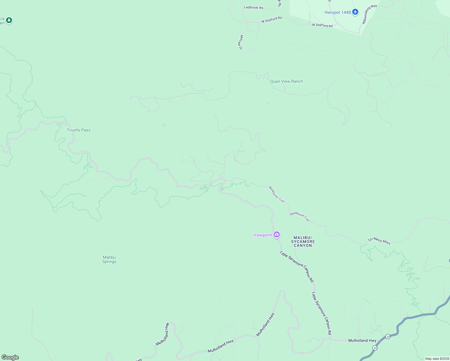 map of restaurants, bars, coffee shops, grocery stores, and more near 0 Yerba Buena Road in Malibu