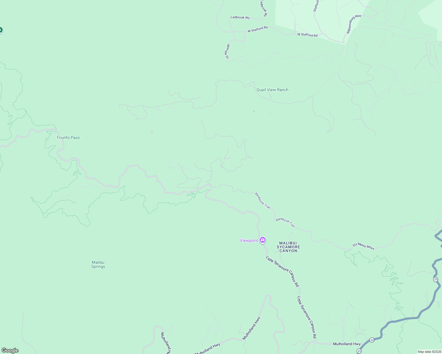 map of restaurants, bars, coffee shops, grocery stores, and more near 14975 Yerba Buena Road in Malibu