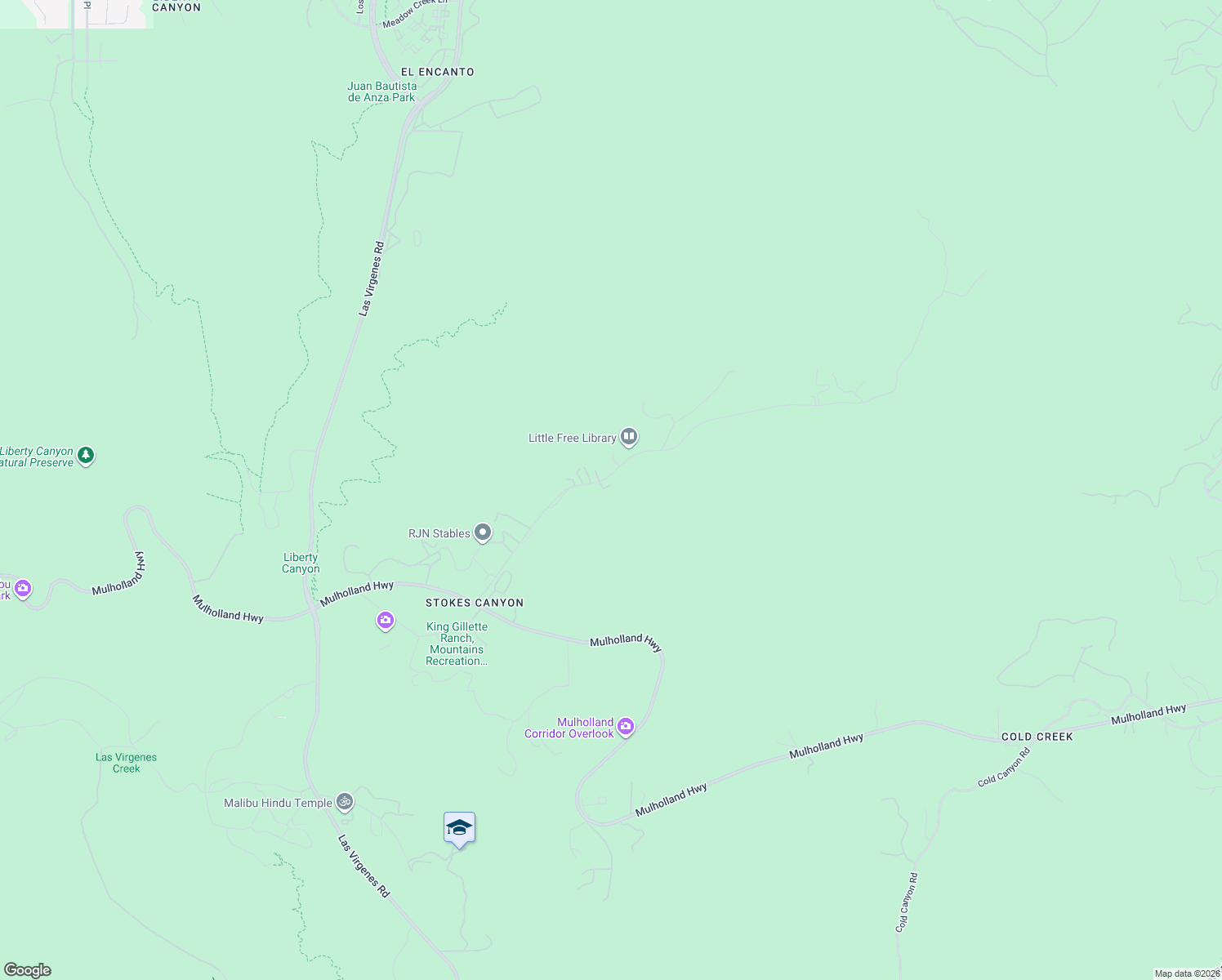 map of restaurants, bars, coffee shops, grocery stores, and more near 2470-2496 Stokes Canyon Road in Calabasas