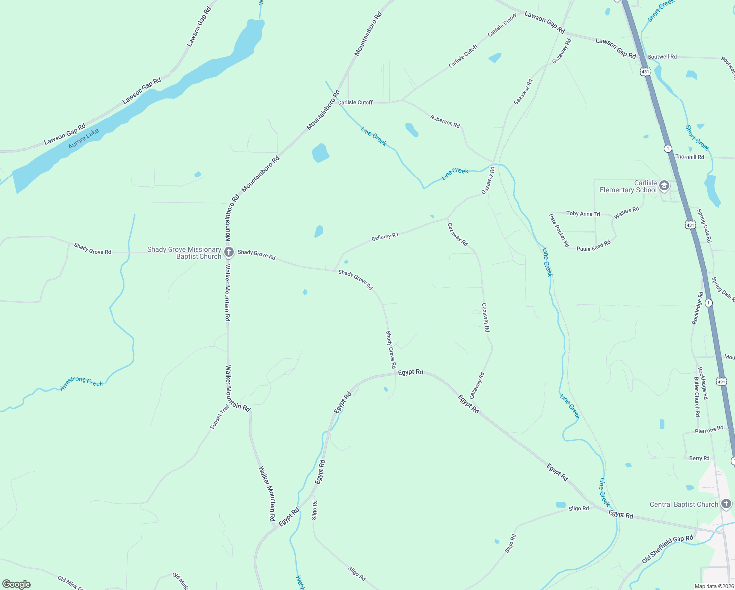 map of restaurants, bars, coffee shops, grocery stores, and more near 3180 Shady Grove Road in Boaz