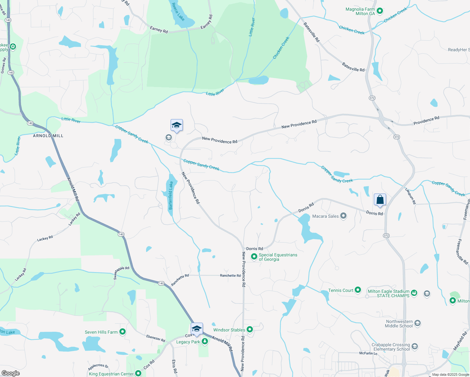 map of restaurants, bars, coffee shops, grocery stores, and more near 325 Sweet Briar Court in Alpharetta