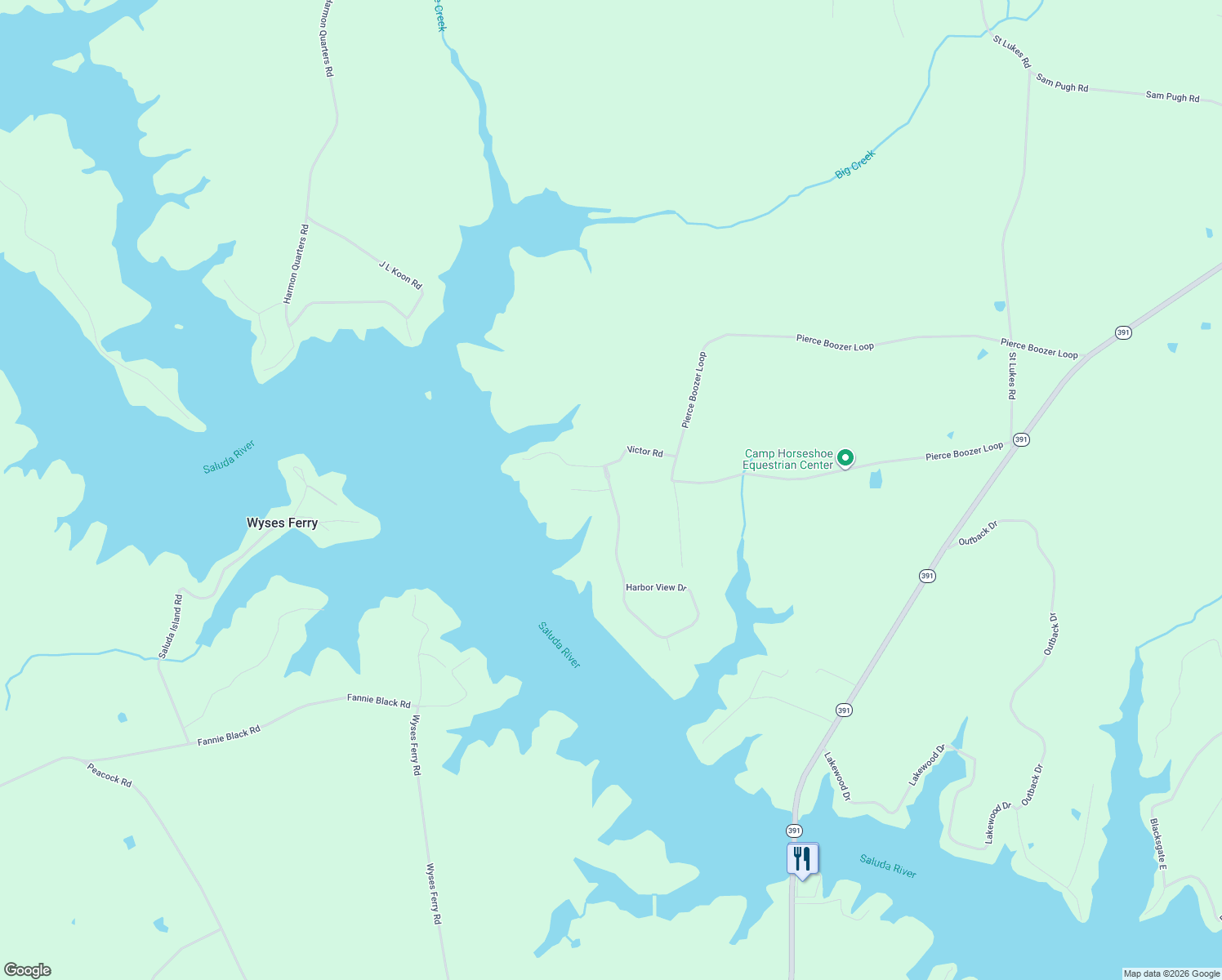 map of restaurants, bars, coffee shops, grocery stores, and more near 353 Harborview Drive in Prosperity