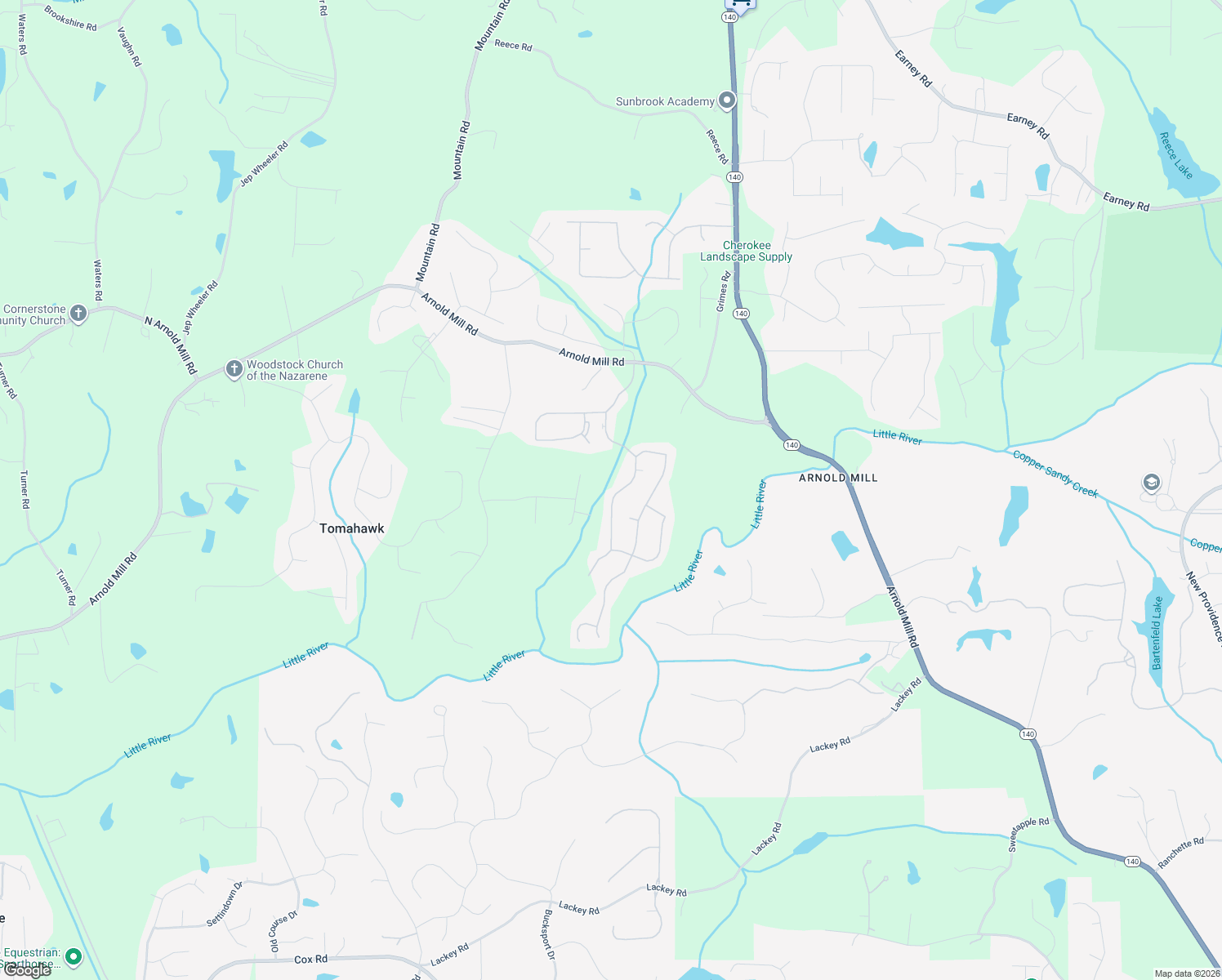 map of restaurants, bars, coffee shops, grocery stores, and more near 403 Hardman Court in Woodstock