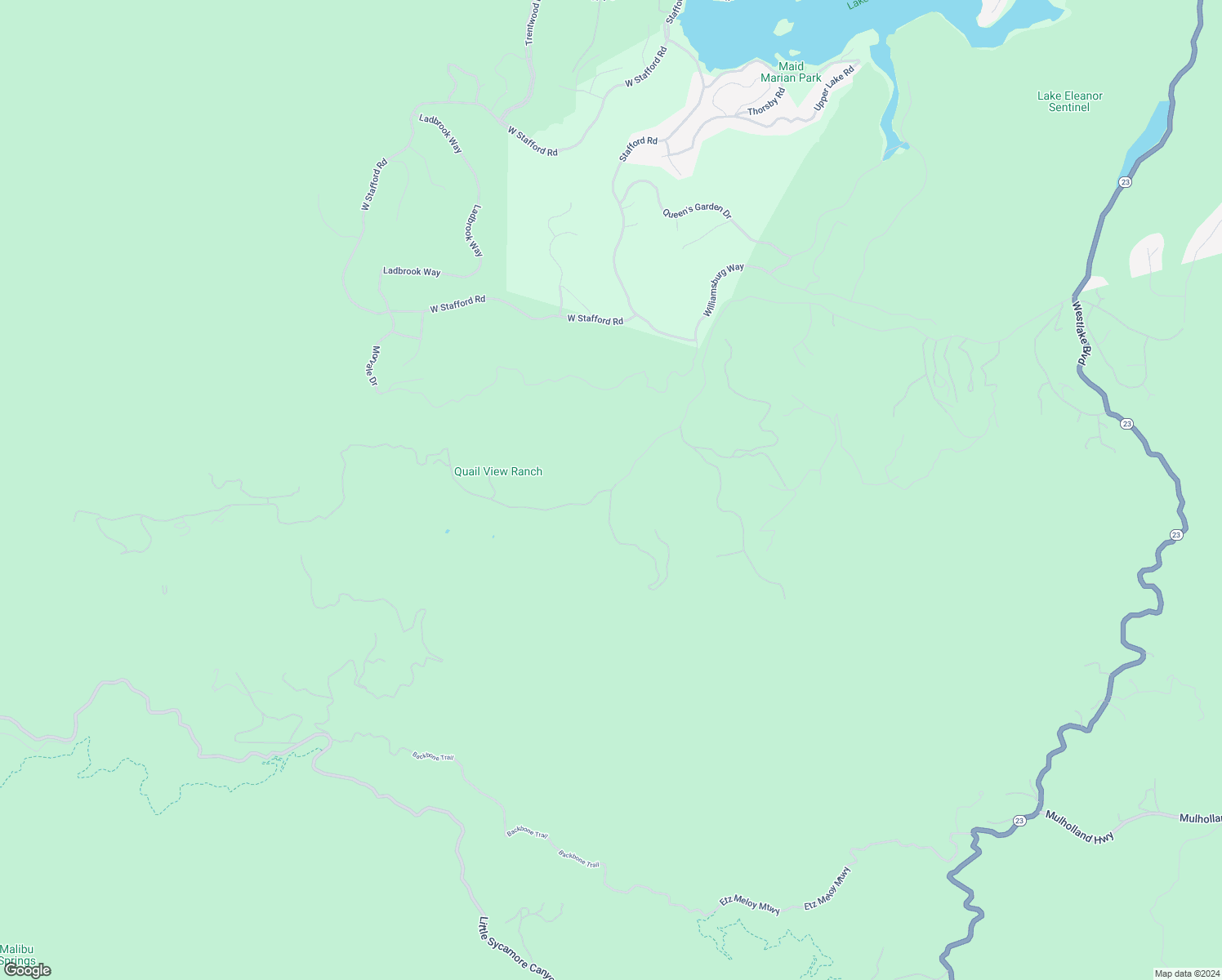 map of restaurants, bars, coffee shops, grocery stores, and more near 102 West Carlisle Road in Westlake Village