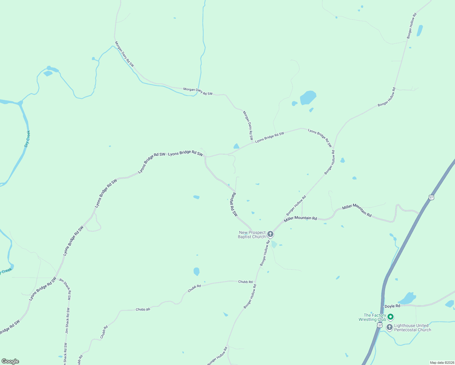 map of restaurants, bars, coffee shops, grocery stores, and more near 336 Randall Road Southwest in Cave Spring