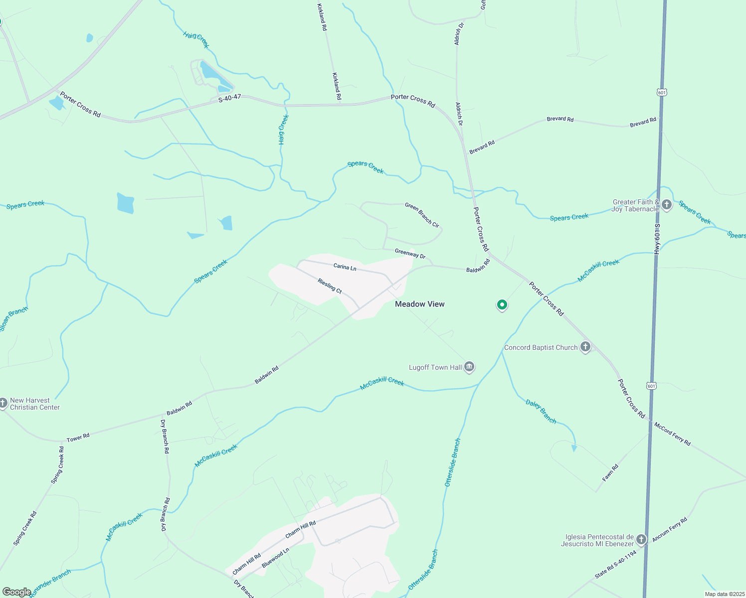 map of restaurants, bars, coffee shops, grocery stores, and more near 1559 Baldwin Road in Lugoff