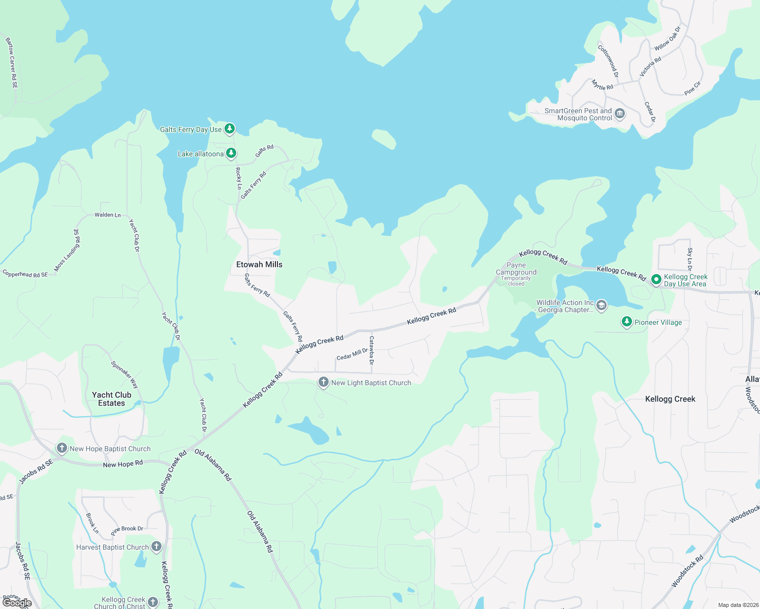 map of restaurants, bars, coffee shops, grocery stores, and more near 2766 Still Lake Dr in Acworth