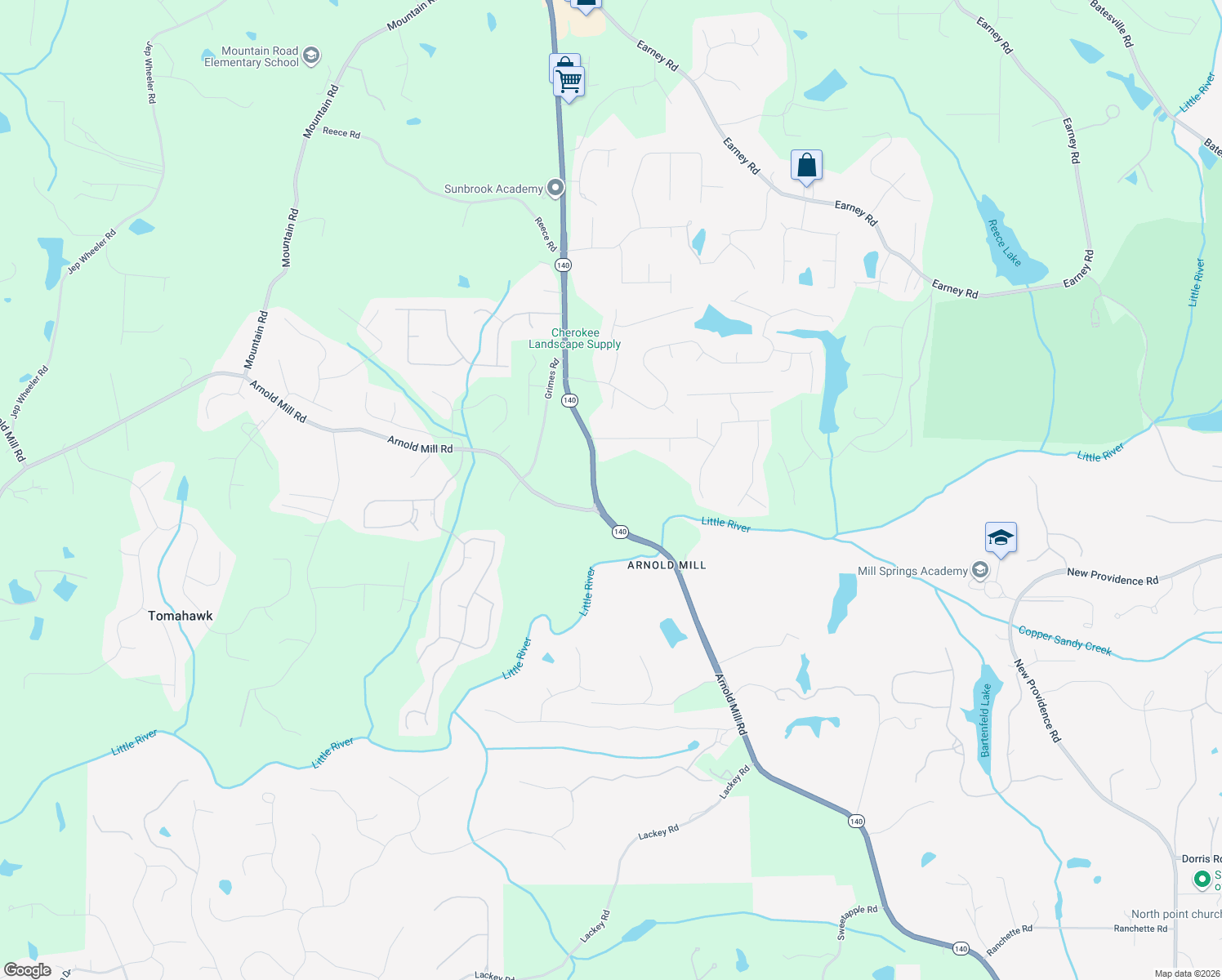 map of restaurants, bars, coffee shops, grocery stores, and more near 10625 Hickory Flat Hwy in Woodstock