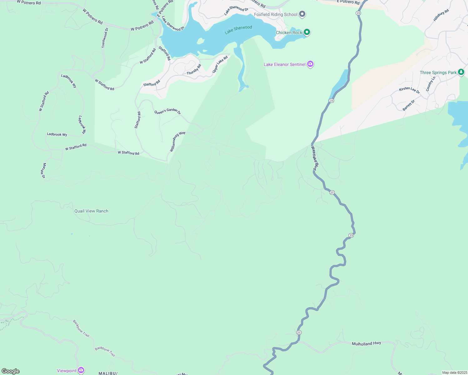 map of restaurants, bars, coffee shops, grocery stores, and more near 622 East Carlisle Road in Westlake Village